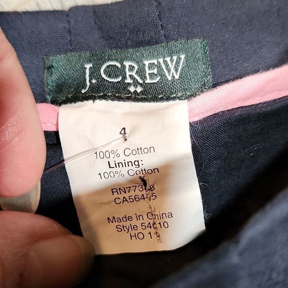 J. CREW Navy Pleated Mini Skirt - Picture 3 of 4